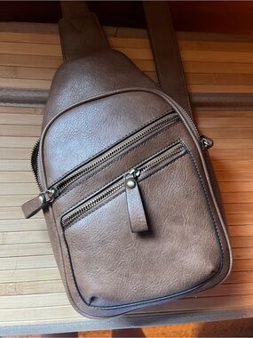 Concealed Carry Brown Leather Satchel Sling Bag - Stylish Crossbody Carry